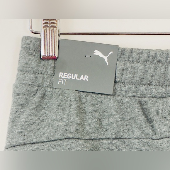 PUMA -Medium Heather Gray 10” Sweatpant Shorts Adjustable Elastic Waist Men’s S - Picture 8 of 14